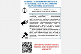 Административная ответственность за производство и распространение экстремистских материалов