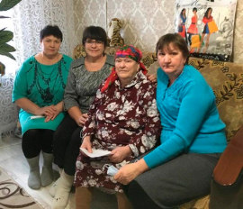 Жительнице с. Октябрьское Ахмеровой Сание Абдулловне исполнилось 90 лет